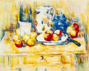 Paul Cezanne - Still Life with Apples, a Bottle and a Milk Pot -c.1904